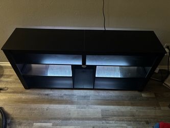 Black TV Stand with LED Lighting