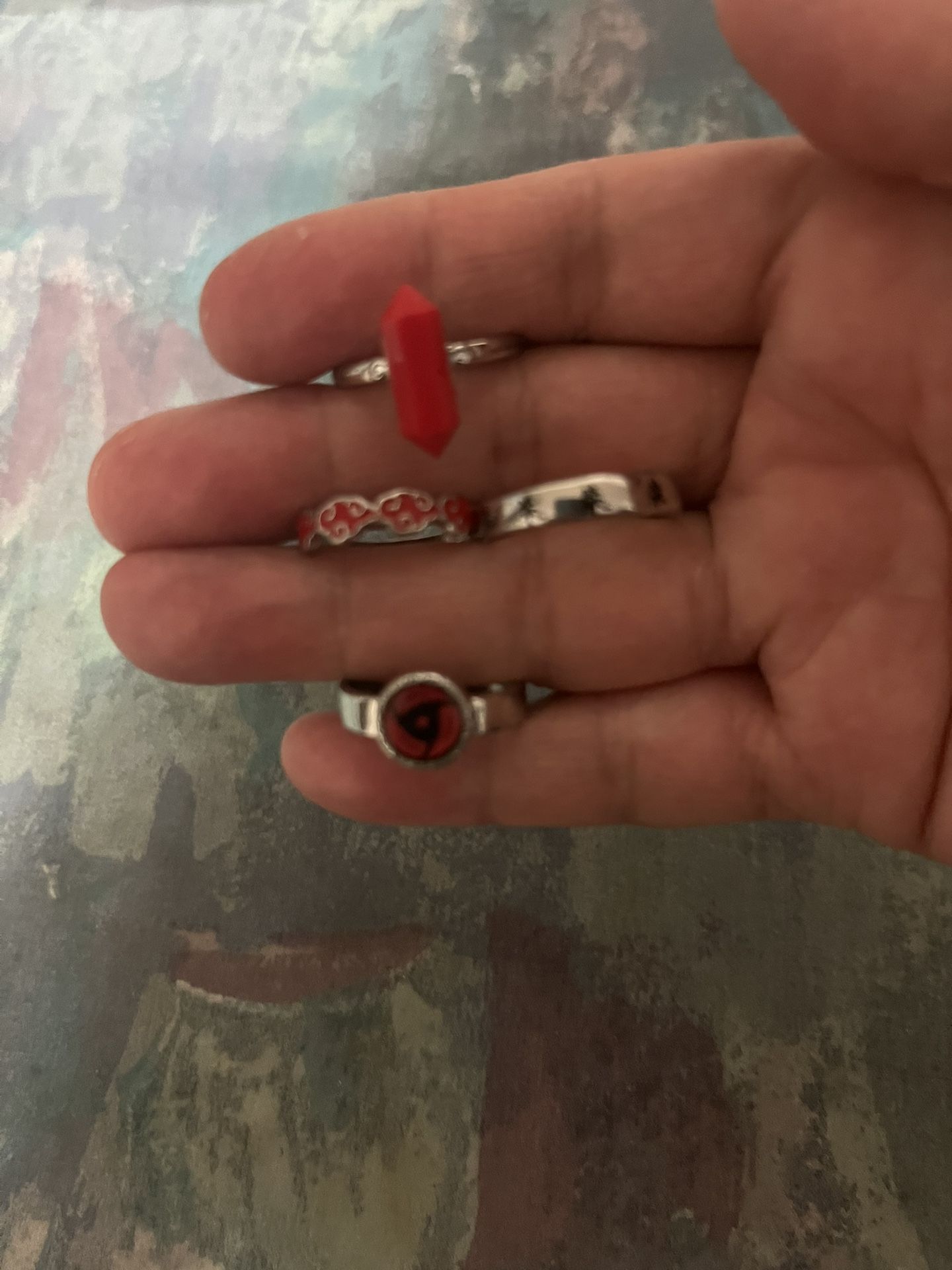 Naruto Akatsuki 4 Rings Set Cosplay