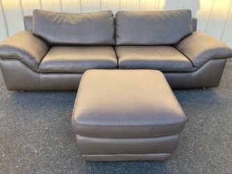 Natuzzi Italia Leather Sofa & Ottoman-Great Shape!!