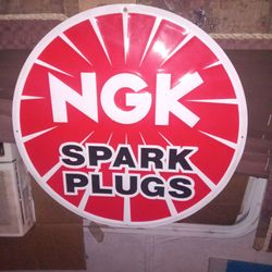 Vintage Ngk Spark Plug Sign