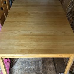 Solid wood dining table with built in leaf extendable kitchen table natural finish L54”-66”*W36”*H30” 👇delivery 🚚 available within 15 miles with ext