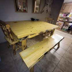 Hand Made Table Out If Idaho 