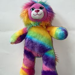 Buil A Bear Rainbow lion plush 16"