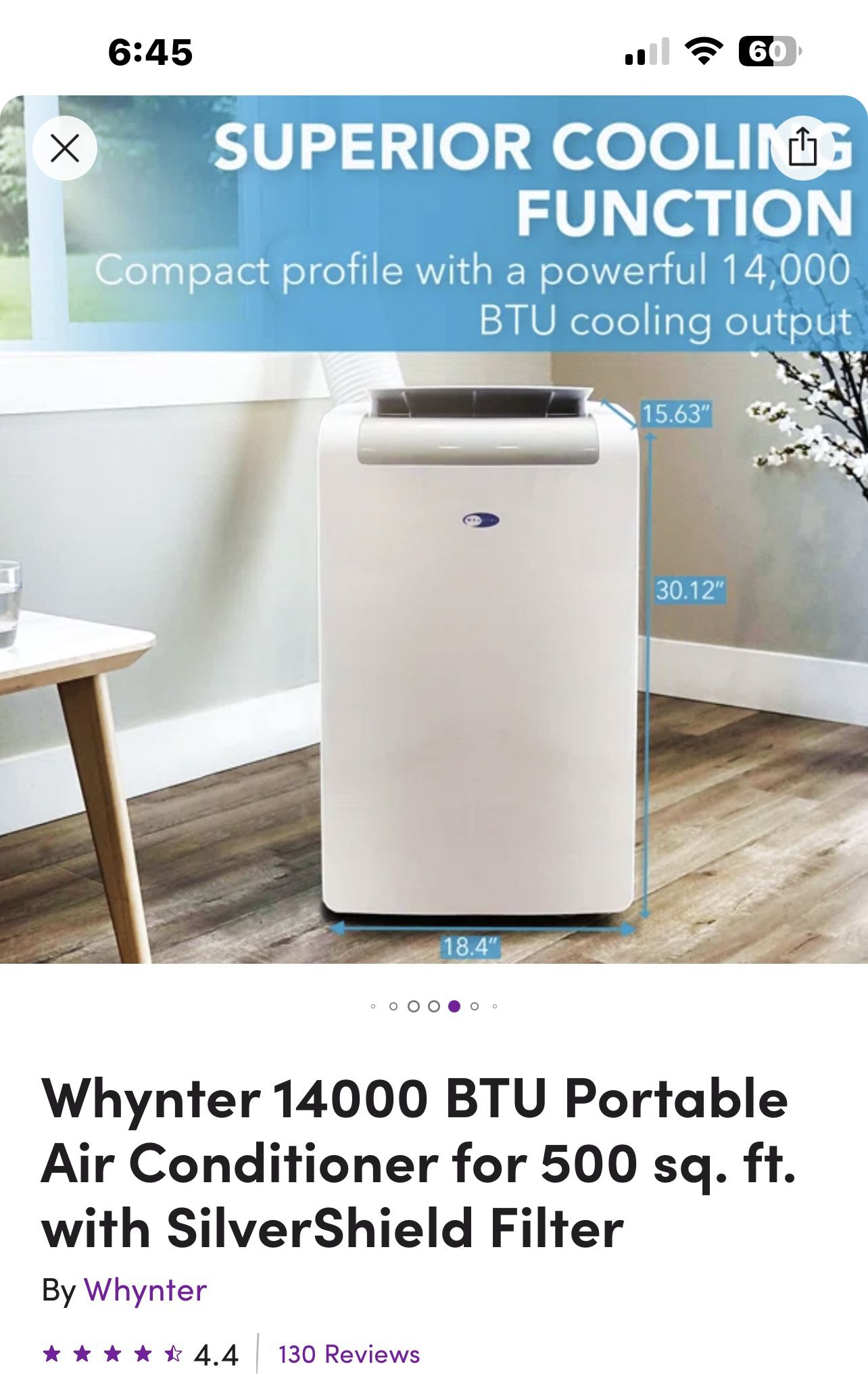 New In Box Portable Air Conditioner 