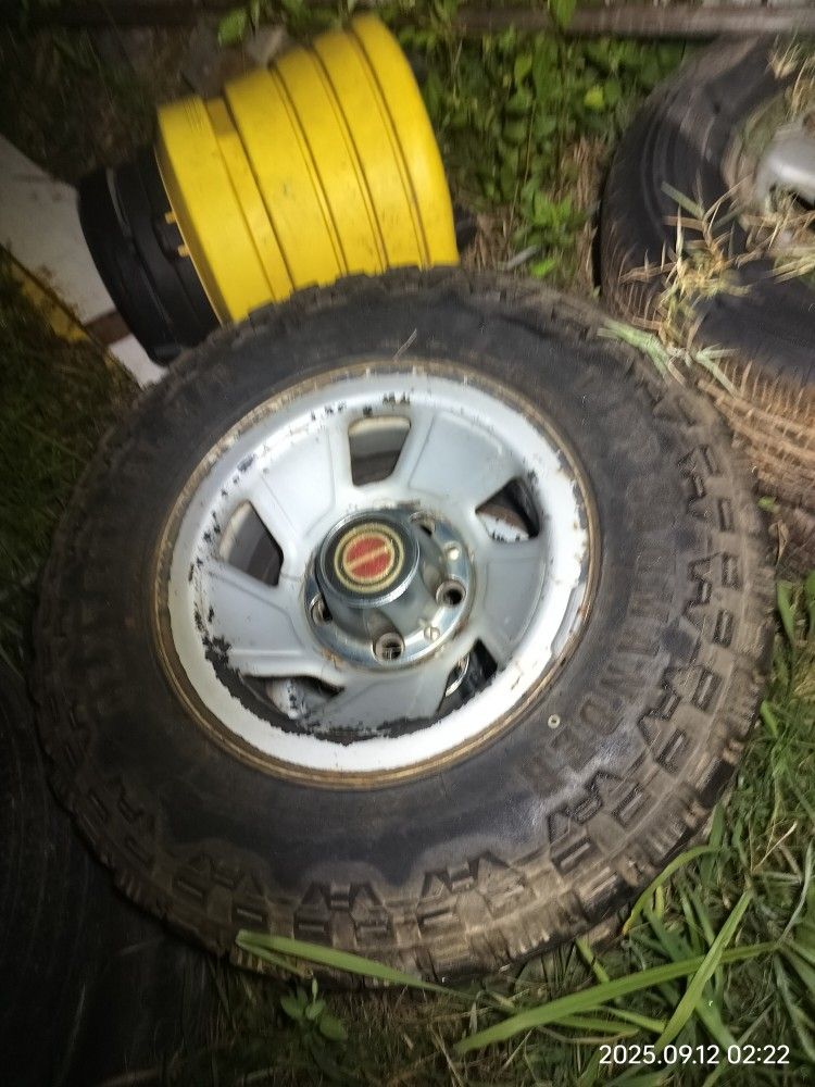 Like Brand New 15-in Tires Two Of My Tire Mickey Thompson's And The Other Three All-terrain 15-in