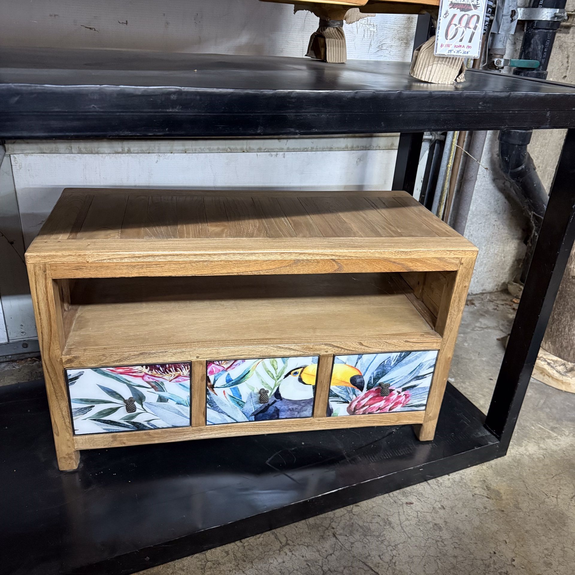 Floor Model Sale! Tropical Console Tv Stand