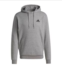 Adidas Men's Essentials Fleece Hoodie - Grey