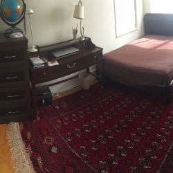 Bedroom set: bed, nightstand, dresser, bureau and lamps
