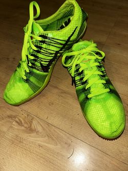 NIKE Victory 2 Lime Green Mid Distance Track Spikes Shoes