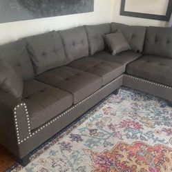 Brand New Brown Sectional Sofa Couch