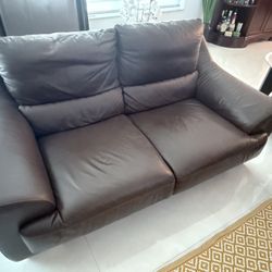 Nicoletti Italian leather loveseats /couches
