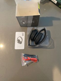 iJoy Matte Finish Premium Rechargeable Wireless Headphones Bluetooth Over Ear Headphones Foldable Headset with Mic (Stealth)