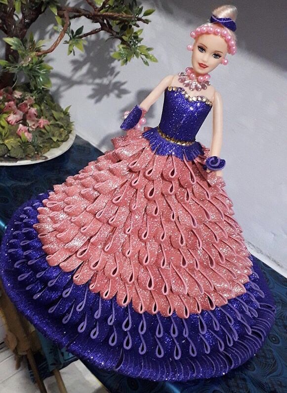 Handmade cute glittered doll custom made on order