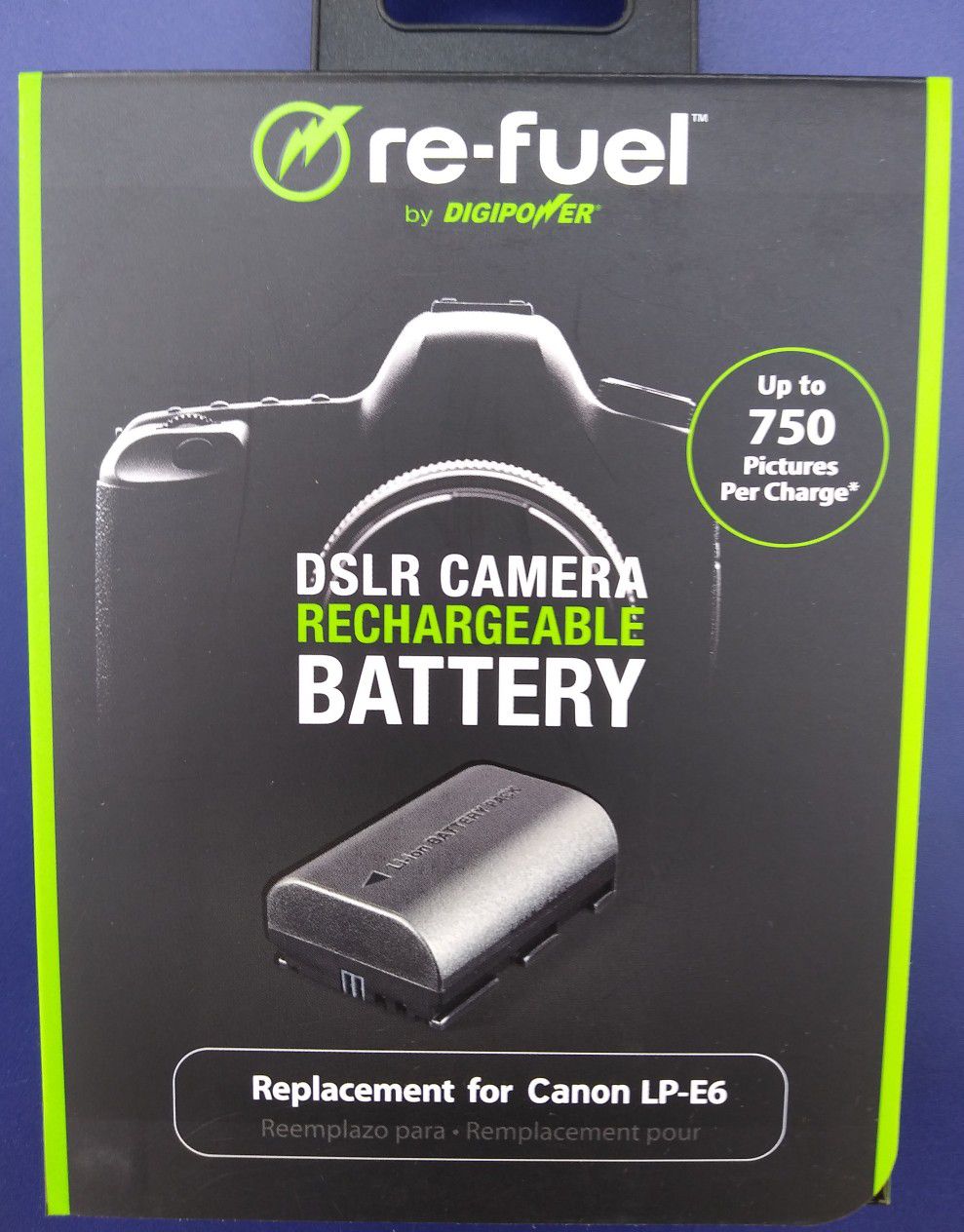 DigiPower Re-Fuel Camera Replacement Battery for Canon LP-E6 Brand New