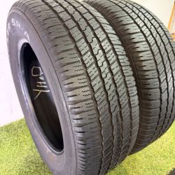 V232  275 60 20 114S  Goodyear Wrangler SR-A  2 Used Tires 90% Life 