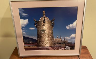 Frame picture of Lhasa Tibet sept 1992. 10x12 frame