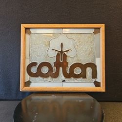 Vintage Seal Of US Cotton Producers USA Made In Stained Glass