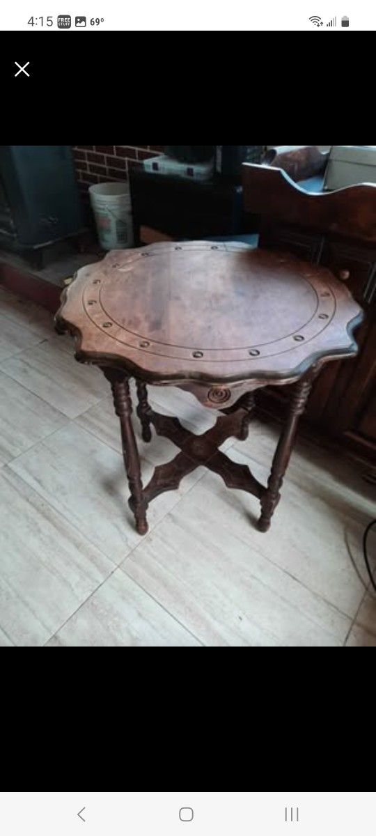 Vintage Solid Wood Accent Table