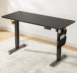 NEW 55” Electric Standing Desk W/ Storage Bag & Headphone Hook, Adjustable Height, Electric Desk, Standing Desk !