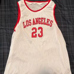 Los Angeles 23 Red on White Jersey Tank Top
