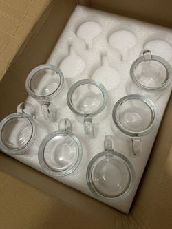 6 Glass Mugs