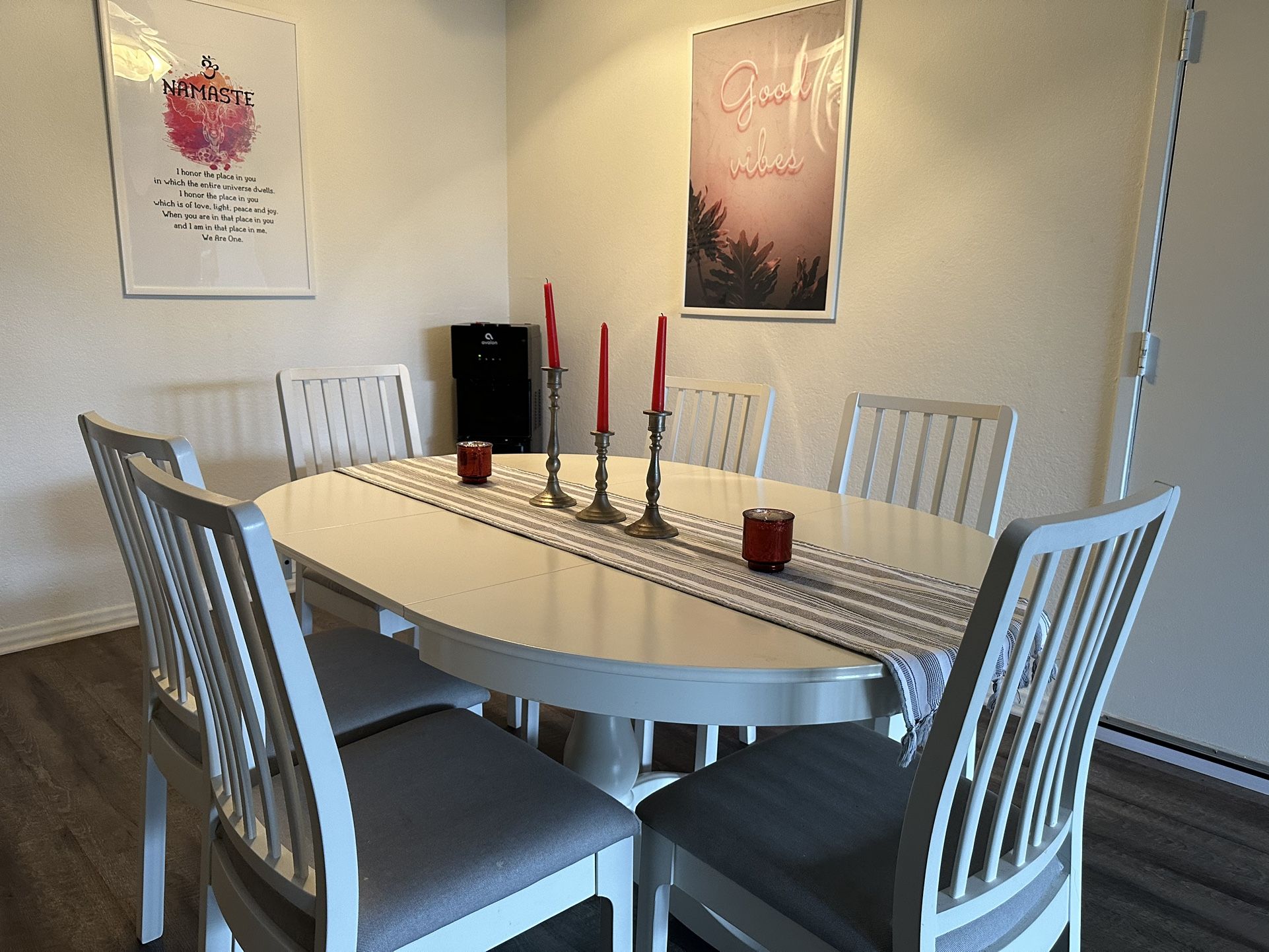 INGATORP Extendable Table and Chairs in White