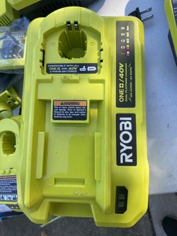 Ryobi Dual Fast Charger 18v/40v New 