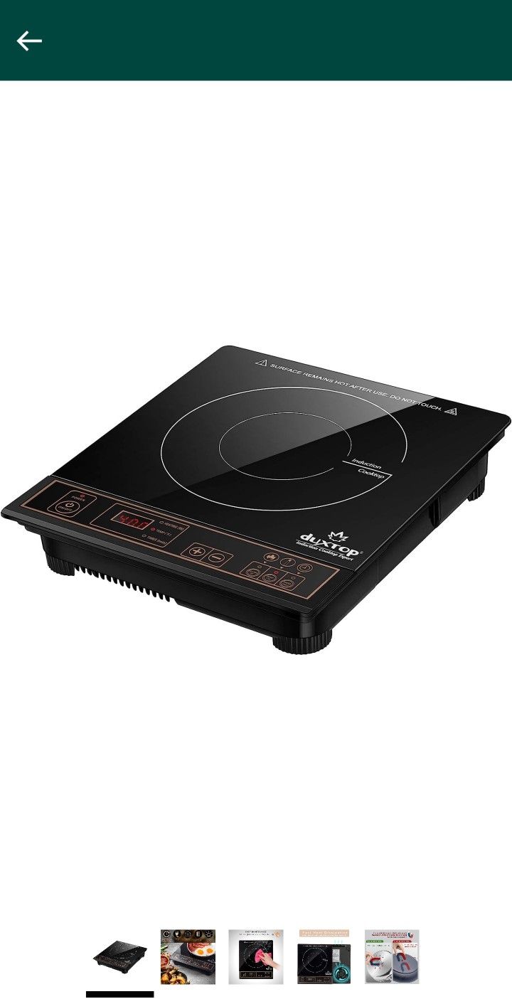 Duxtop 1800W Portable Induction Cooktop Countertop Burner, Gold 8100MC