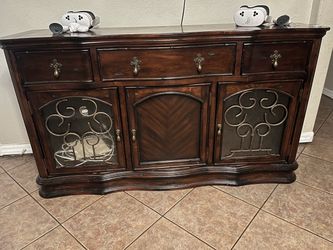 Dark Cherry Wood TV stand