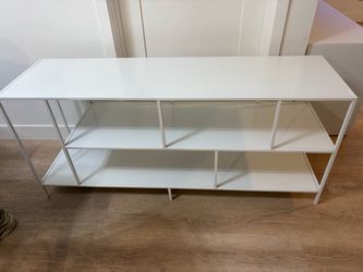 White Metal Open Shelving Unit/Entertainment center