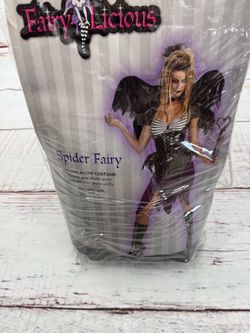 Disguise FairyLicious Gothic Vamp Fairy Youth Adult Costume Size 7-9 Halloween costume dress up . Note: Missing wings