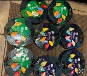 Home Accents 100 Count Multicolor Faceted C9 LED Lights 65.4 Ft