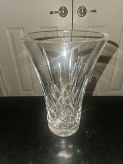 Clear Cut Crystal Flared Vase