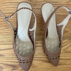 Alfani Mesh Brown Point Toe With Heel