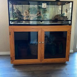 50 Gallon Terrarium 48x24 With Cabinet