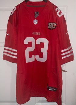 San Francisco 49ers Christian McCaffrey Red Home Jersey Vapor Stitched with 80 seasons patch adult mens XXXL New with tags