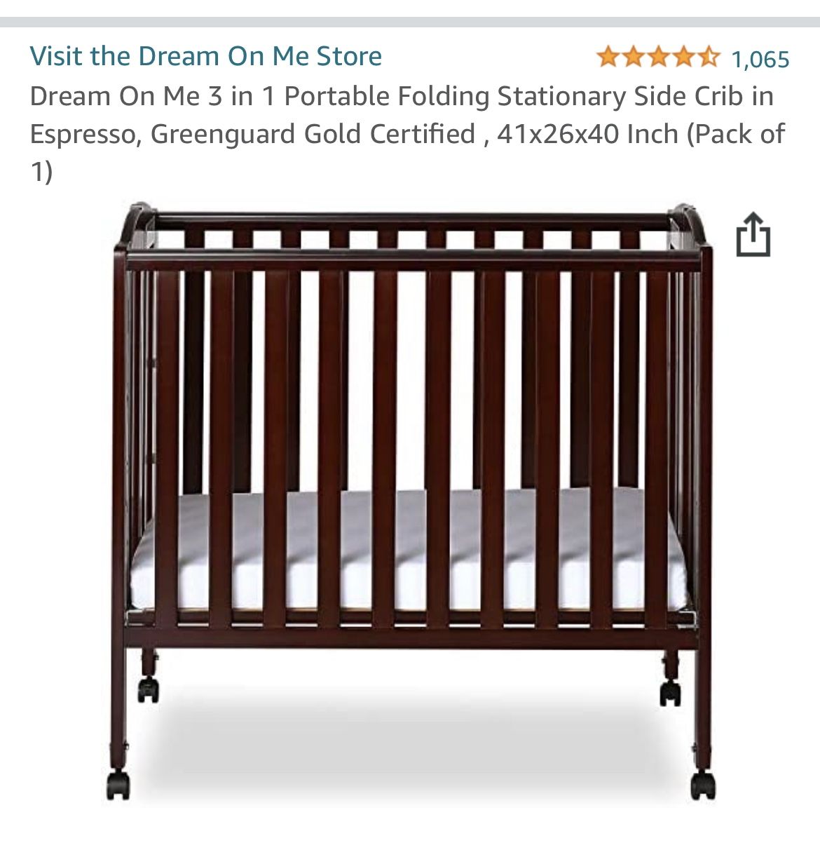 Dream On me Baby Bed