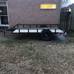 2024 5x10 Carry-On Utility Trailer With Drop Down Gate And Title.