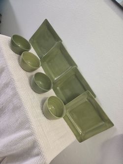 VINTAGE Pier 1 Essential Colours 8 piece plate and bowl set