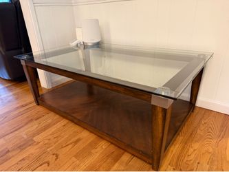 Glass top coffee table