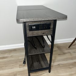 End Table with Built-In Outlets & USB Ports
