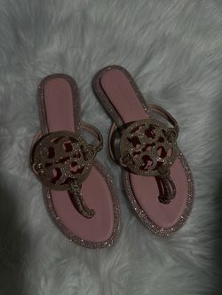 Pink sparkly sandals