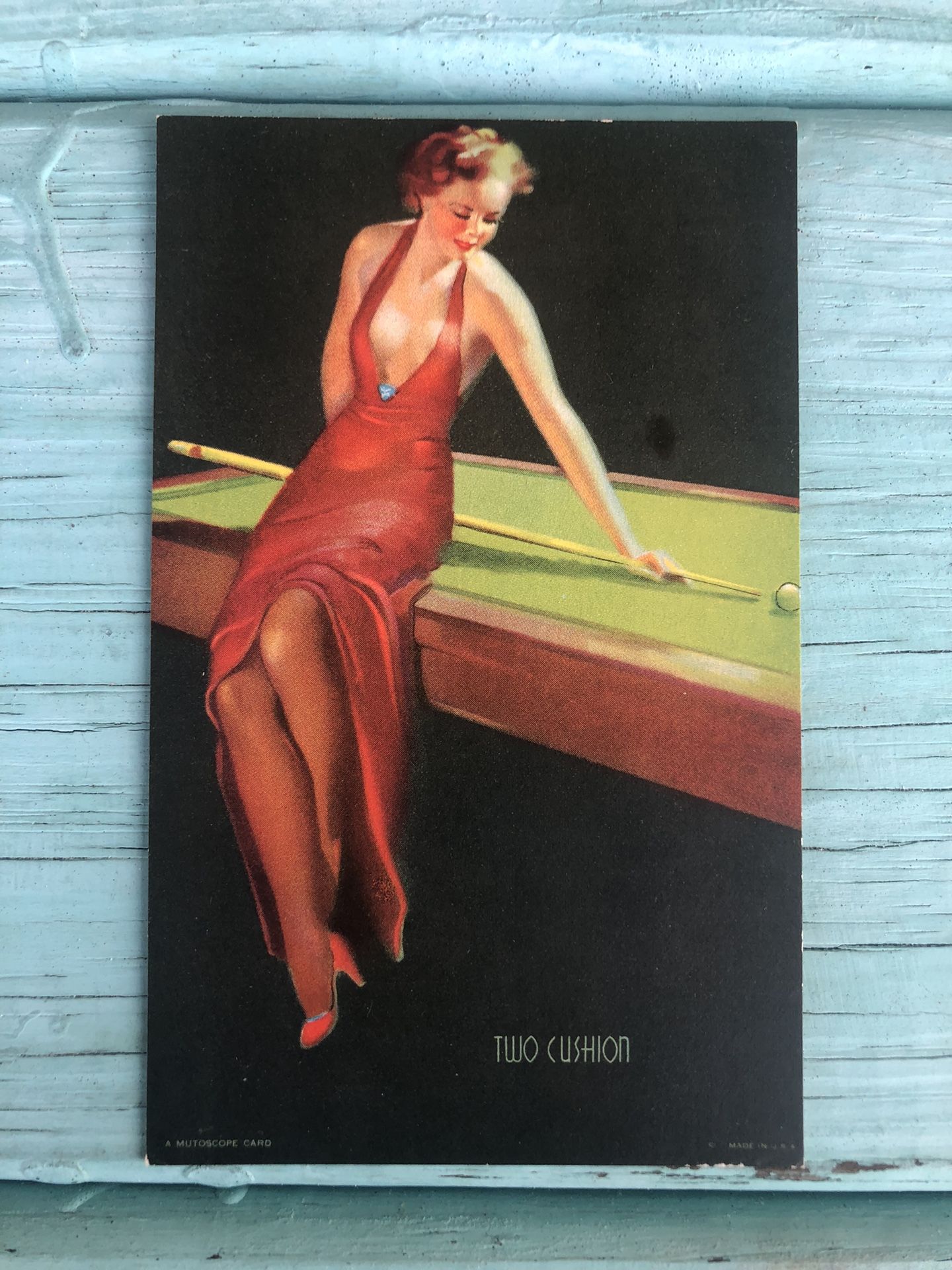 Rare Vintage/Antique Risqué Pin Up Girl 1940s Card/Postcard GC 3.5 x 5.5