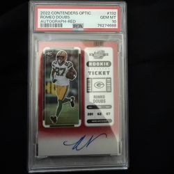 2022 Optic Romeo Doubs Auto Red /149 Psa 10