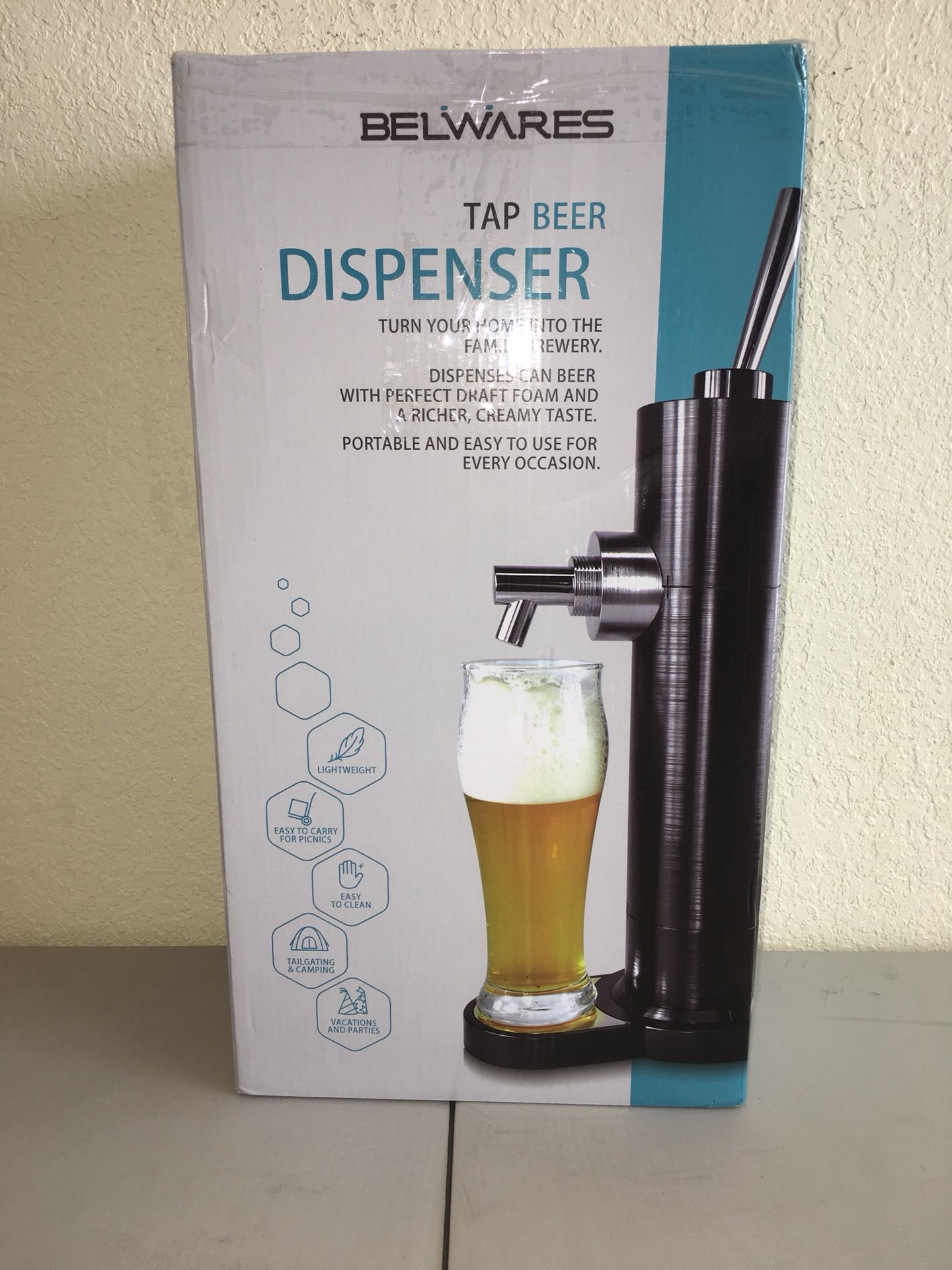 Belwares tap beer dispenser NEW