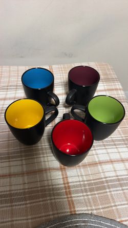 colorful mugs