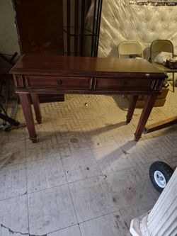 Table, two drawer, 48" wide, 18" depth, 30-1/2" high