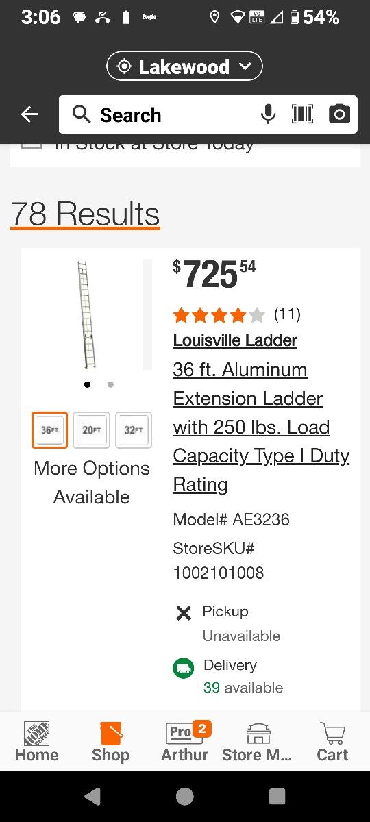 Ladder 36ft