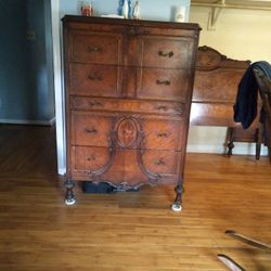 Antique Real Wood Bedroos Set