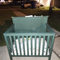 Green Baby Crib